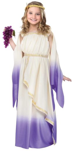 Roman Lavender Goddess Girl's Dress Costume
