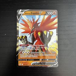 Pokemon Card Galarian Zapdos V Full Art