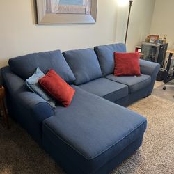 Blue Chaise Sofa ($200)