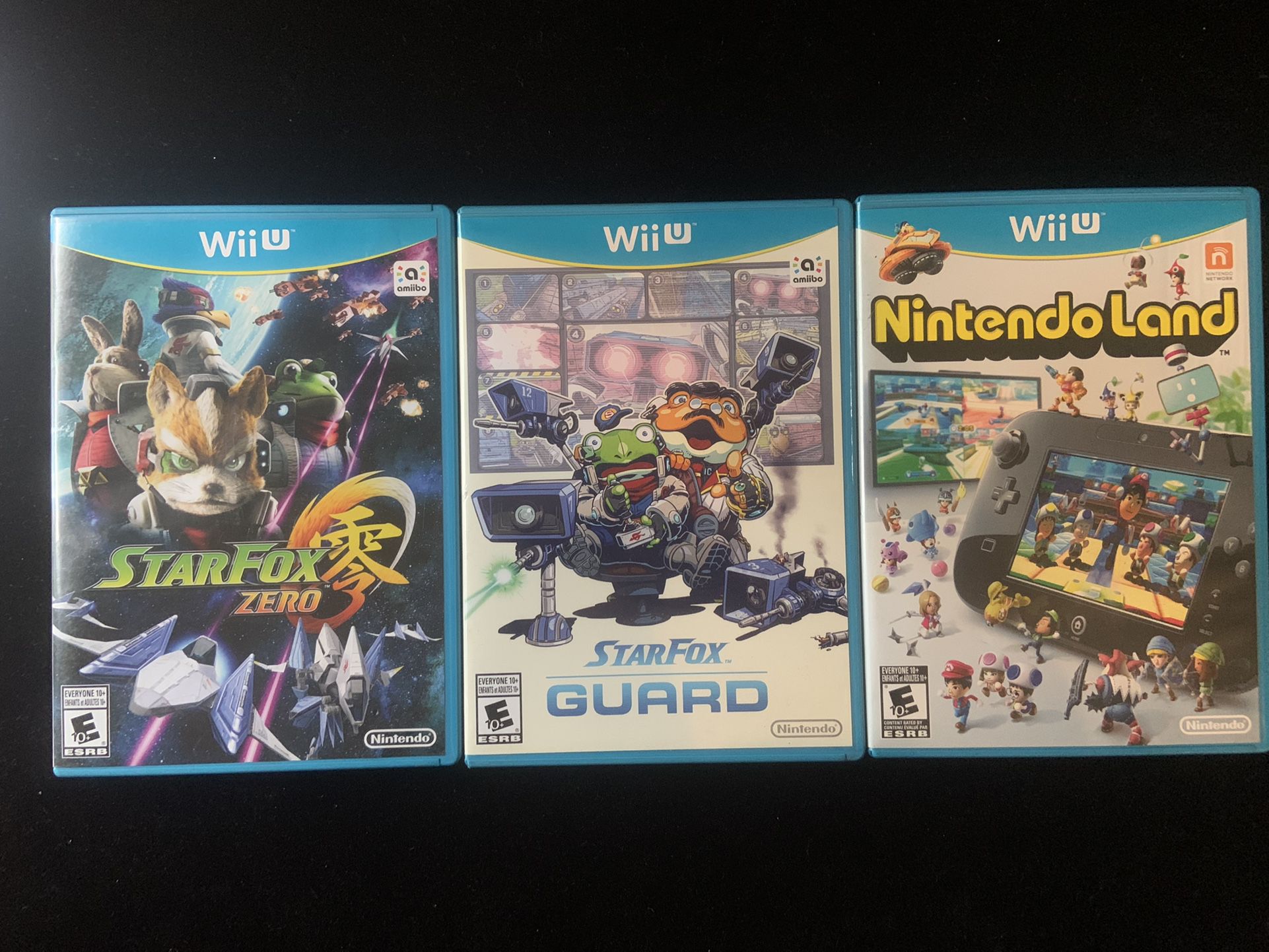 Nintendo Wii U Game Lot of 3(STARFOX ZERO STARFOX GUARD NINTENDO LAND)