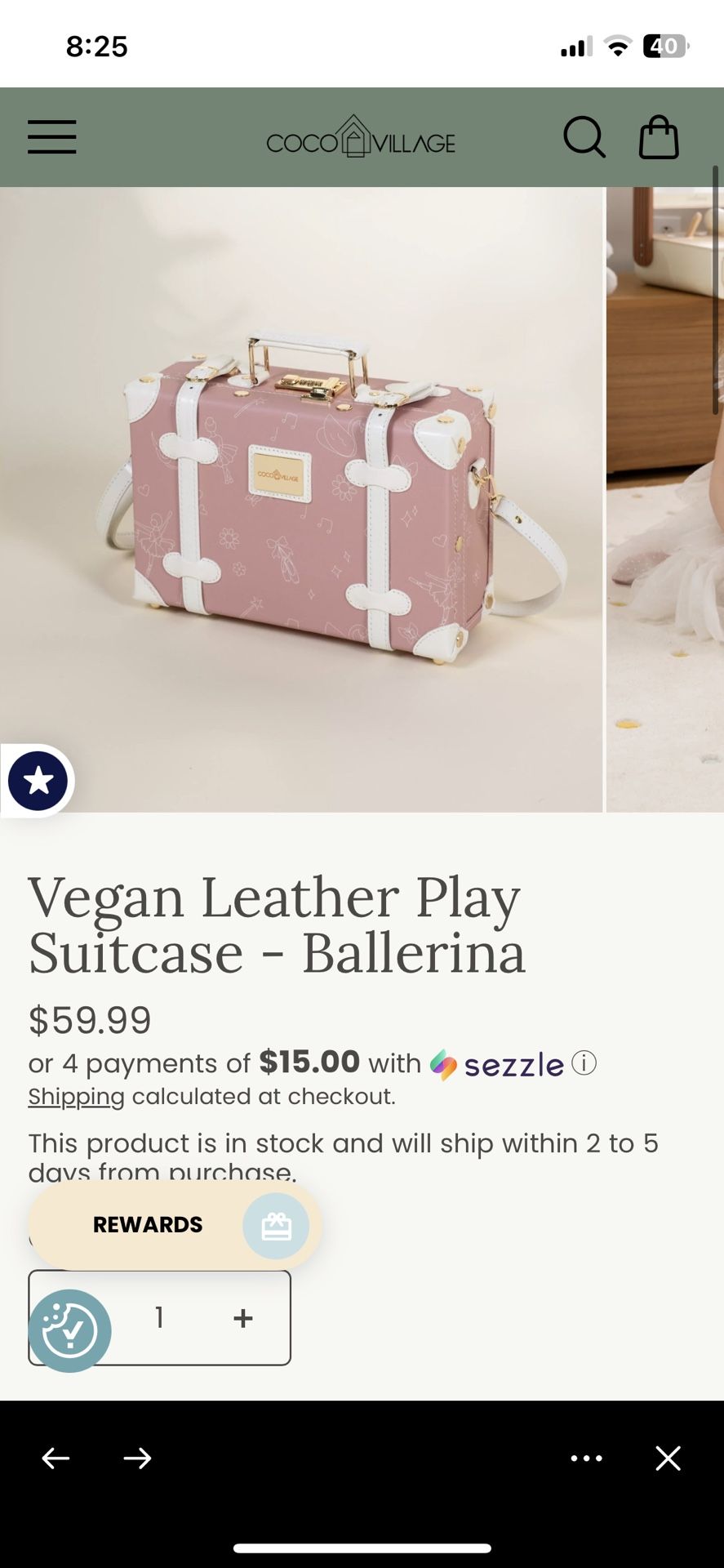 Coco Village Vegan Leather Play Suitcase