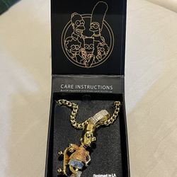 14k Gold Bart Simpson Chain