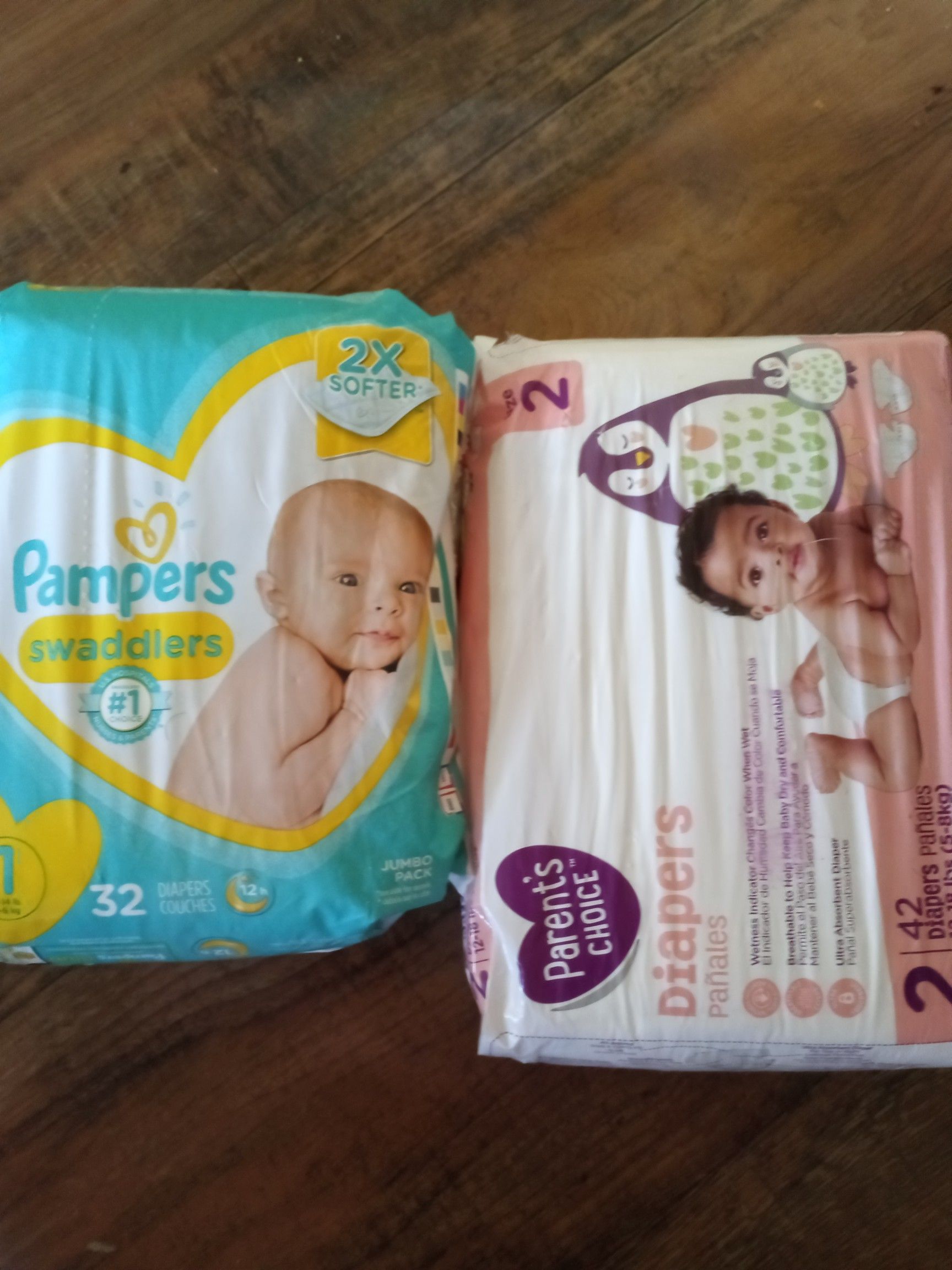 Size 1 and 2 Diapers