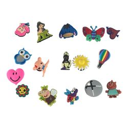 Lot of 16 Jibbitz Shoe Charms for Crocs – Girls Themed Characters - Lot #6