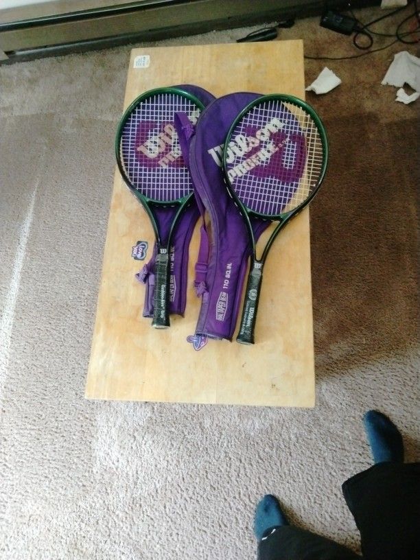 Two Brand New Wilson Tennis Racket - Purple and Black