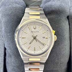New Bulova Two Tone Stainless Steel Quartz Women's Watch, 29.5mm 