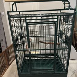 XL Parrot Cage – Macaw/African Grey/Cockatoo Size w/ Play Gym 