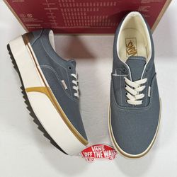 Vans Era Stacked Platform Canvas Stormy Wheather Sneakers Women Size 11.5