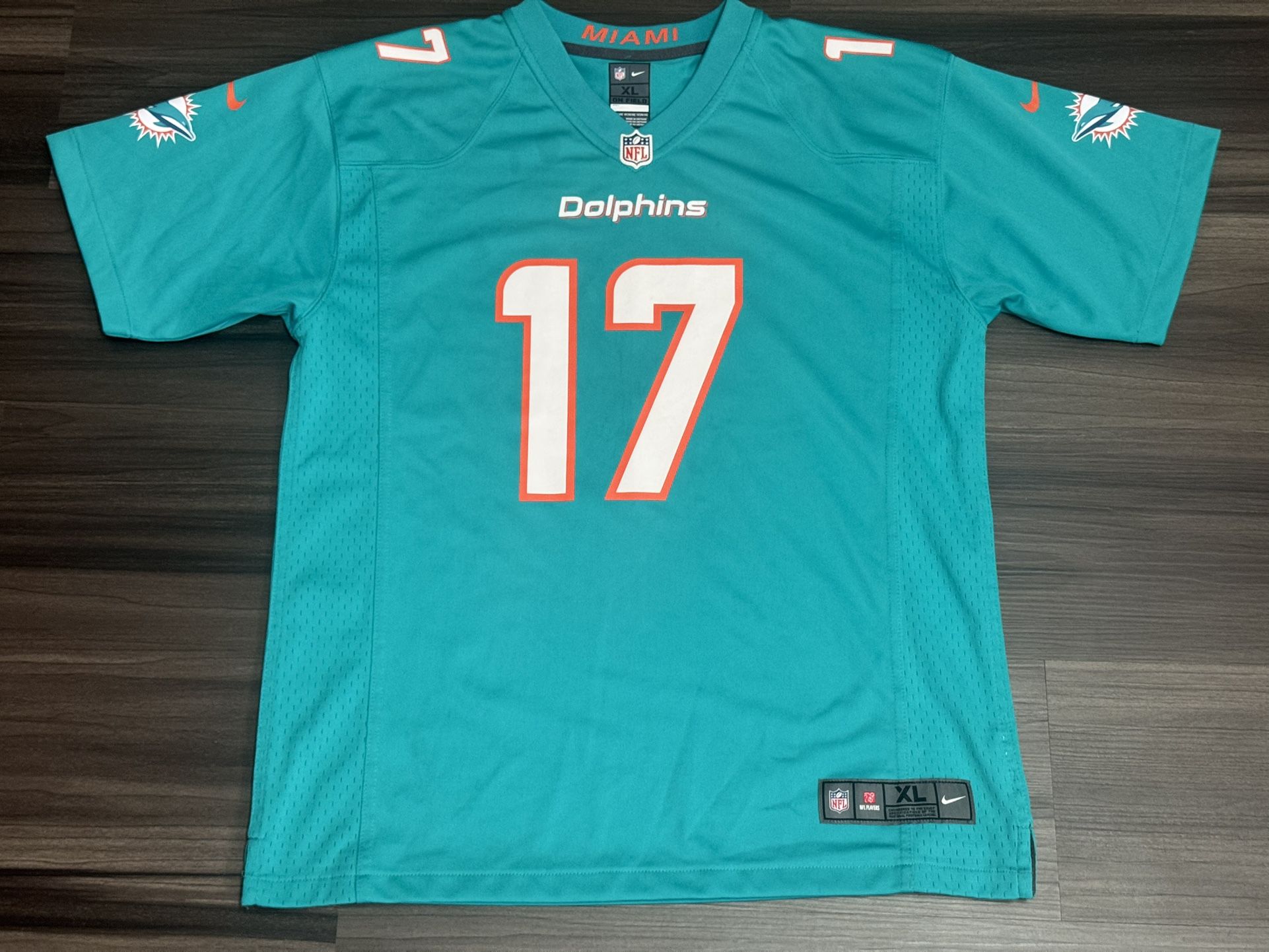 Nike On Field Miami Dolphins Jaylen Waddle #17 NFL Home Jersey YOUTH Size XL