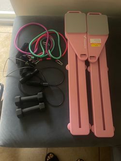 Pilates Board + exercise equipment