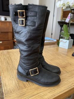 Jimmy Choo Moto Combat Boots sz 36.5