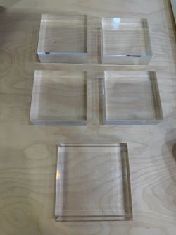 Clear Acrylic Blocks Set of 5