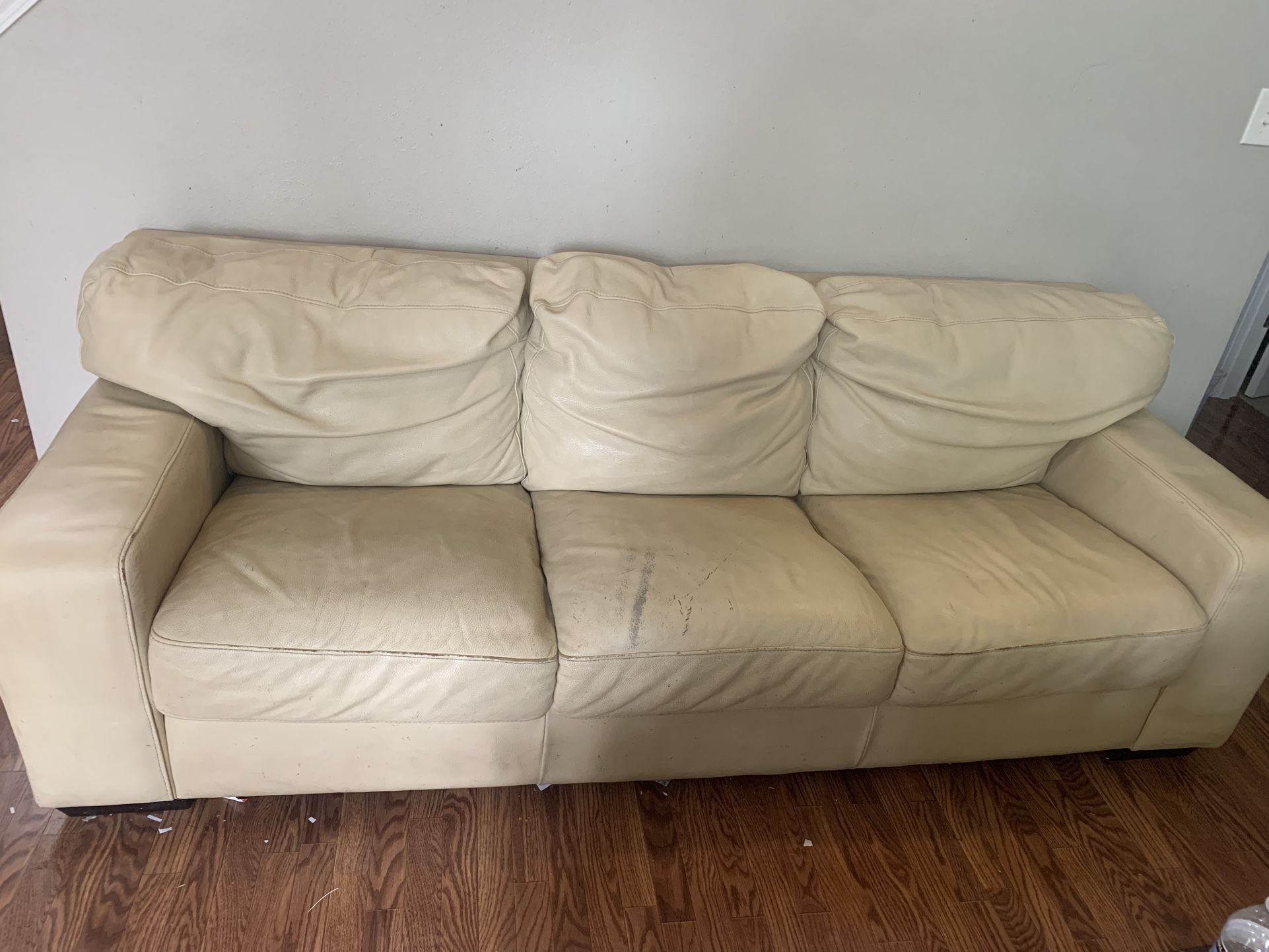free 3-Seat leather sofa