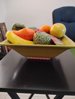 Ceramic Fruit Basket Table Decor Centerpiece
