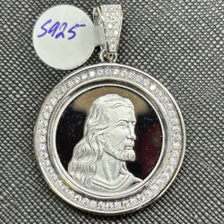 Silver Jesus Pendant