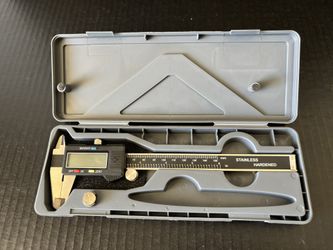 Steel 6-Inch Digital Caliper Includes Battery And Case