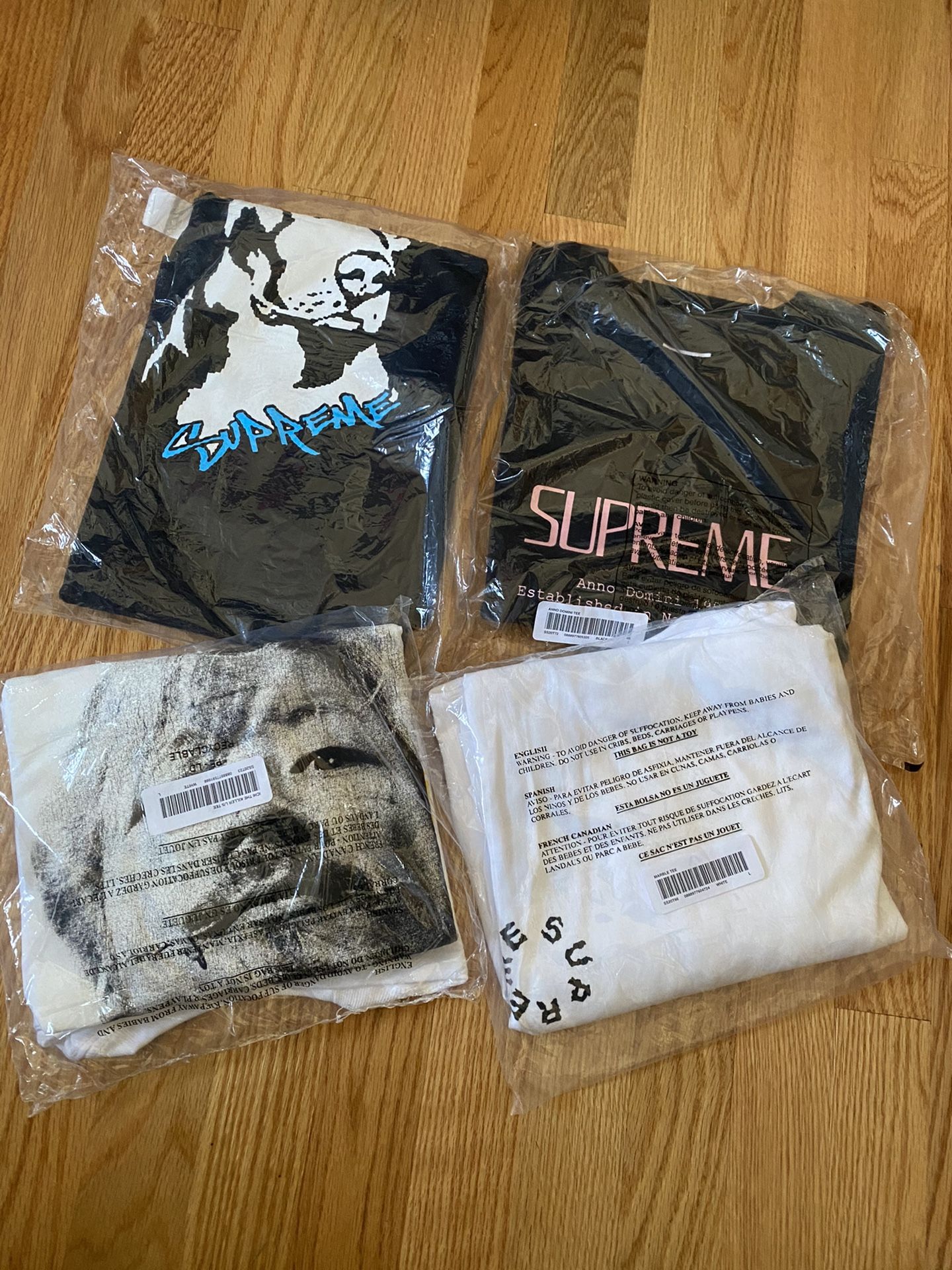 Supreme 4 Tees LOT SS19