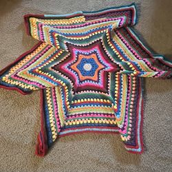 Homemade Crochet Start Blanket