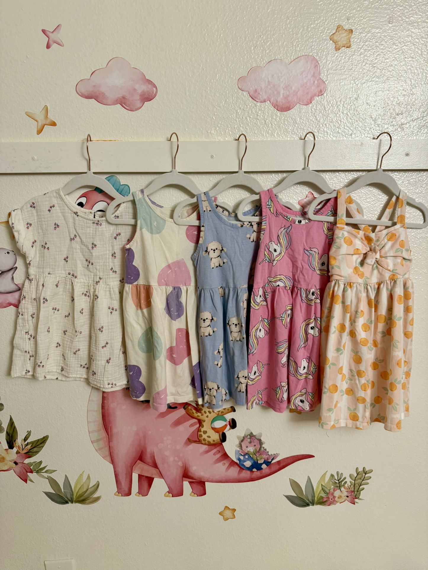 Toddler Girl Summer Clothes Bundle Size 3T, 4T and 3/4T - Dresses, Tank top, Shorts (12 Items)