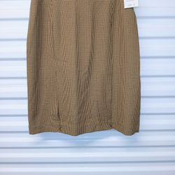 New Larry Levine Suit Women's Houndstooth 4 Pleat Skirt Size 12