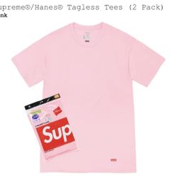 Supreme x Hanes Tagless Tees 2-pack (Sz. S/M/XL)