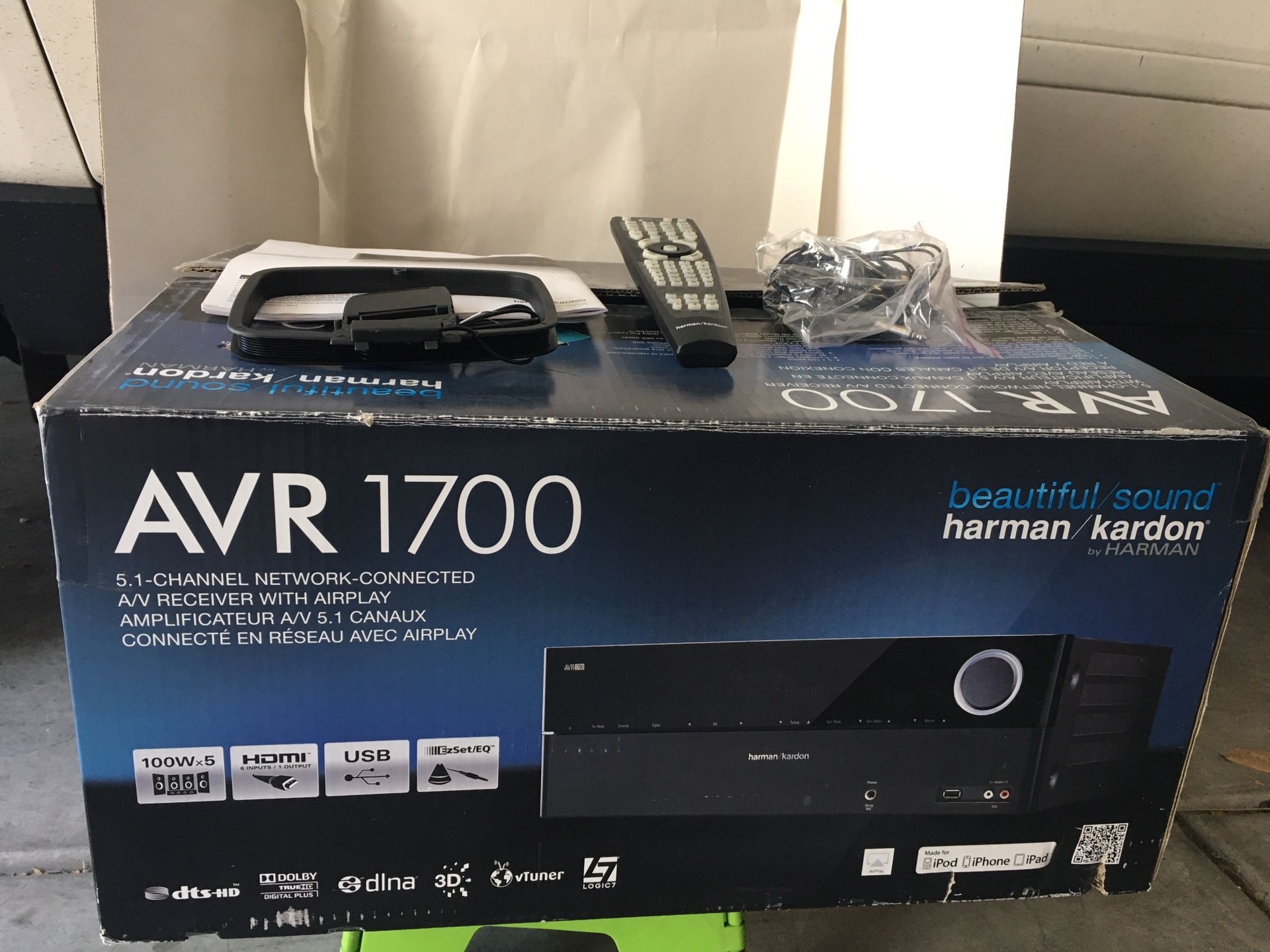 Harman Kardon AVR 1700 HDMI 5.1 Channel Receivers With Harman DVD 50 Player