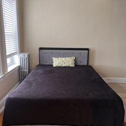 Full Size Storage Bed + Mattress 