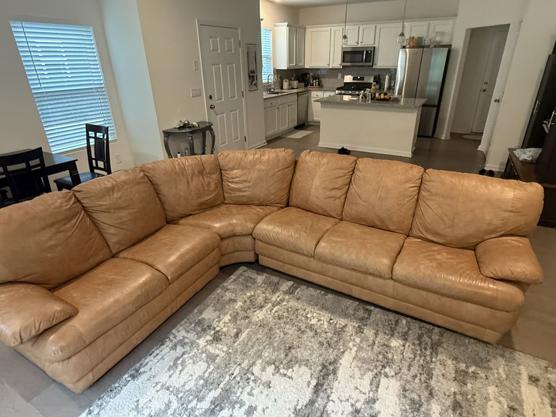 Leather Brown Sectional