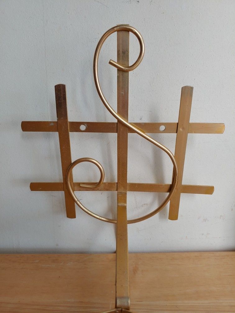 Music Symbol Candle Holder Wall Metal Art