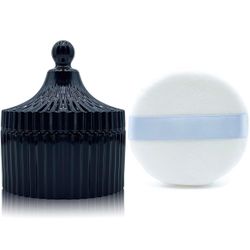 Organic Passion Powders | Luxury Beauty Powder Puffs & Scented Body Powder for Men & Woman (Black) 