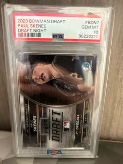 PSA 10 2023 Bowman Draft Paul Skenes Draft Night BDN7 Trading Card