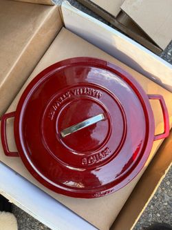 Martha Stewart 8-Quart Cranberry Red Enameled Cast Iron Dutch oven
