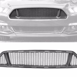 Fits 15-17 Ford Mustang Ikon Style Front Upper Mesh Grille Grill - Unpainted PP
