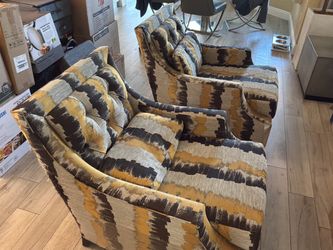 Tufted Accent Chair and Sofa Set