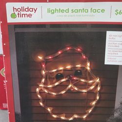 Lighted Santa Face