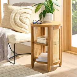 Spring wood end table