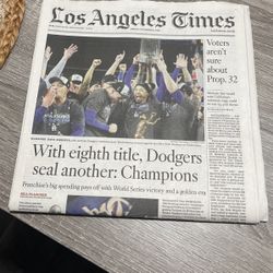 World Series Champions Newspaper 2024