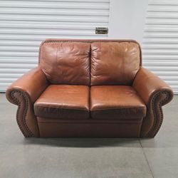 Leather Sofa Couch - Loveseat Love Seat