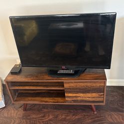 TV And TV Stand  With Apple TV