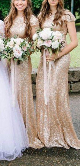 Gold Shimmer Maxi Dress, Size Small. Bridesmaid/Prom Dress