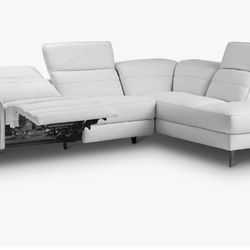 Pearson Off-white 100% Leather Sectional 