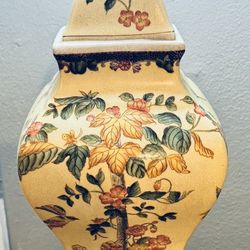 Antique Chinoiserie Floral Ginger Jar Table Lamp - 17” 