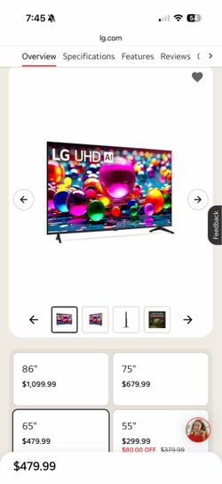 65” LG Smart 4k LED TV - 2025 model w/ wall mount FREE Delivery 🚚