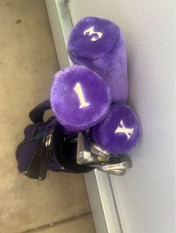 Full Left Handed Purple Ladies PGA Golf Club Set with Head Covers