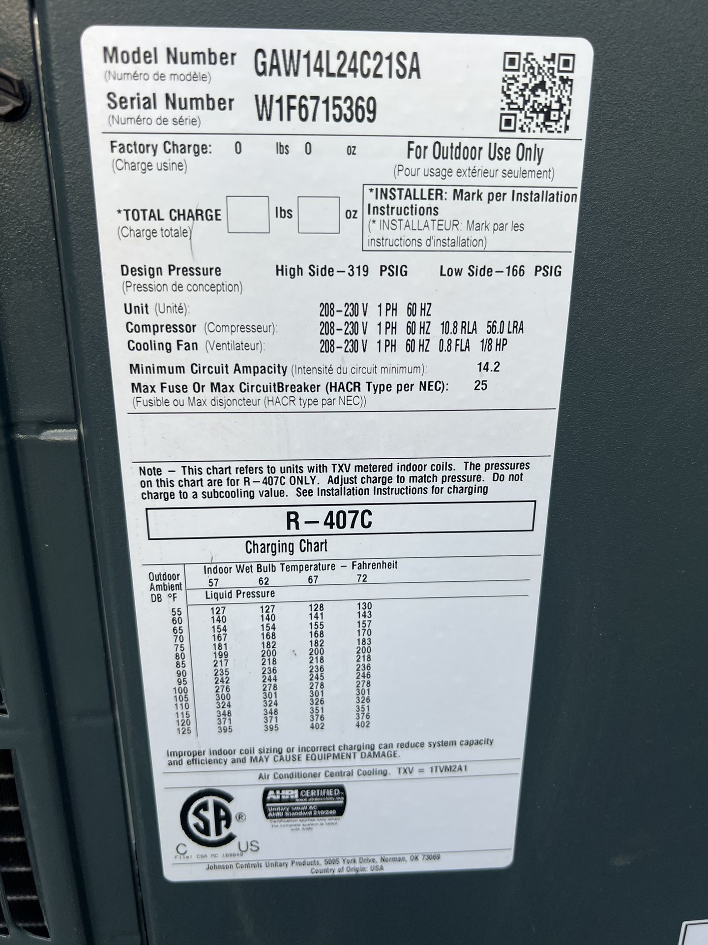 Ac Condenser 407-C Two Ton