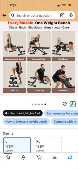 Yoleo workout bench