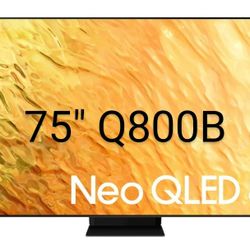 SAMSUNG 75" INCH NEO QLED 8K SMART TV Q800B ACCESSORIES INCLUDED 