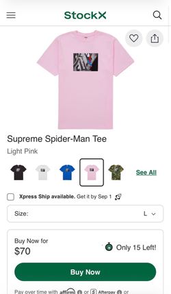 Supreme Spiderman T-Shirt size Large