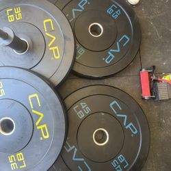 Olympic Weights 2x35 2x45 1x5ft Barbell 