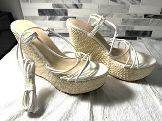 NEW Espadrilles Wedges Lace Up   